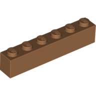 Lego kostka (kostička) 1x6, tělová tmavší (4569381, 6099341)